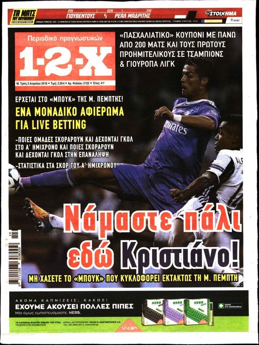 Πρωτοσέλιδο εφημερίδας 12x