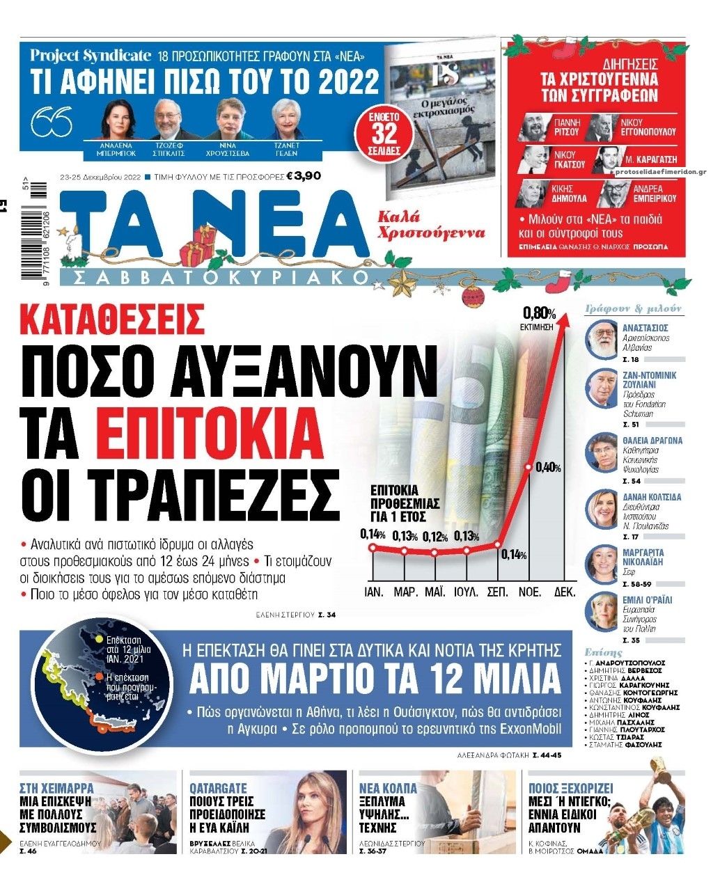 Πρωτοσέλιδο εφημερίδας Τα Νέα