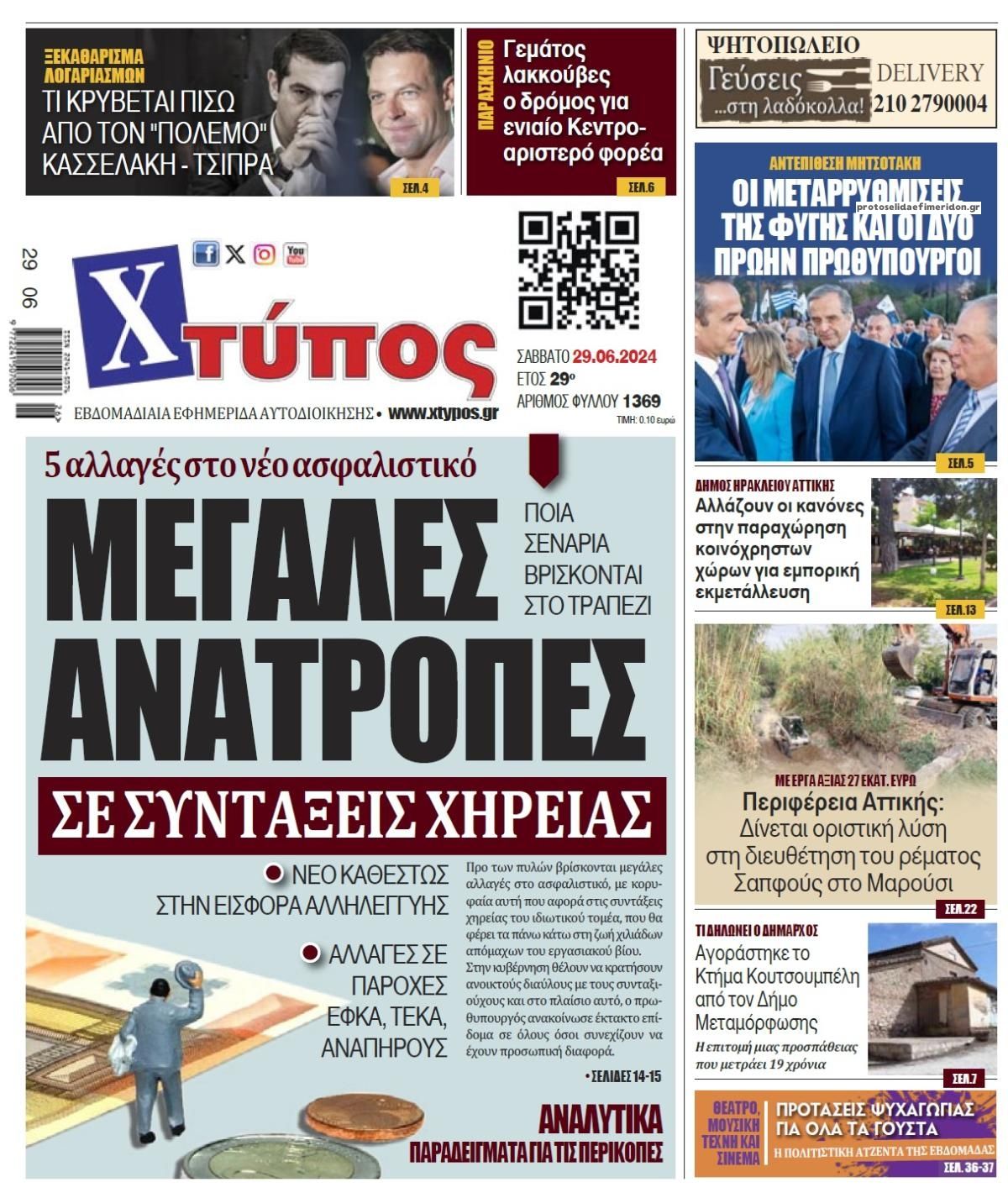 Πρωτοσέλιδο εφημερίδας Χτύπος